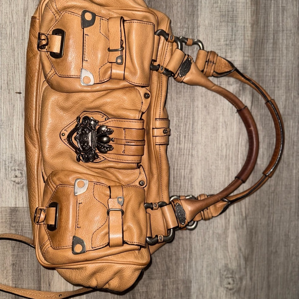 Juicy Couture Tan Leather Shoulder Bag